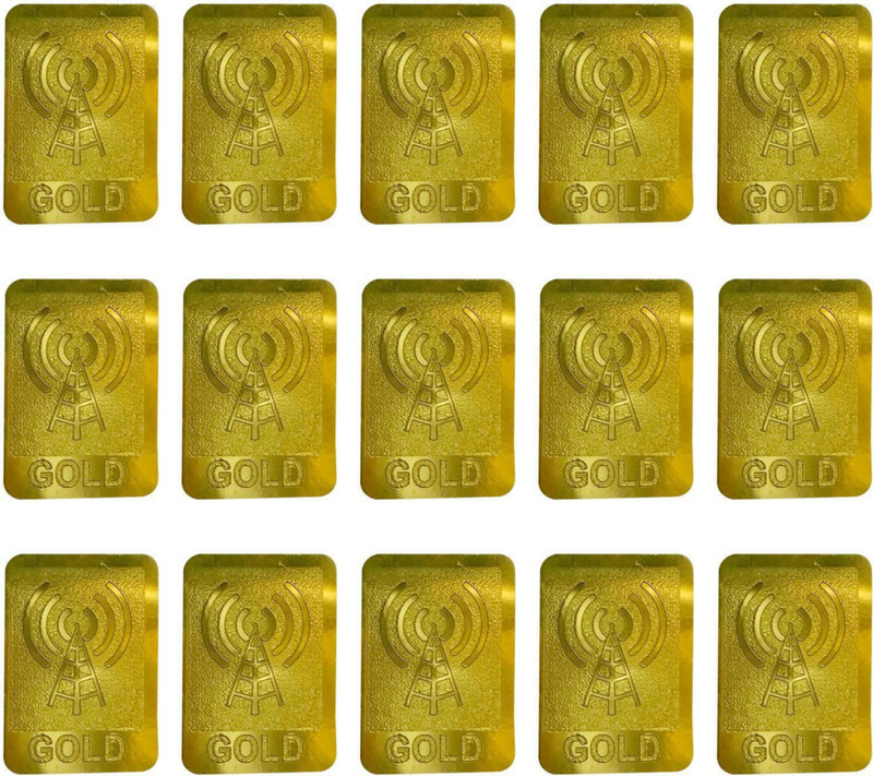 AirSoft Anti Radiation Gold (Pack of 6) Anti-Radiation Sticker(Laptop, Phone, Tablet, Television, Mobile, PC, Generic)