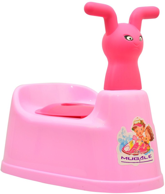 ONLINE CHOICE Toilet Trainer Baby Potty Seat Cartoon Face with Removable Tray & Closing Lid Potty Seat(Pink)