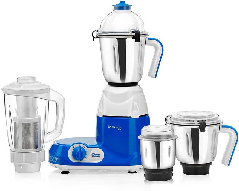 Mccoy Turbo J2 750 Mixer Grinder (4 Jars, Blue) NoveltyCart