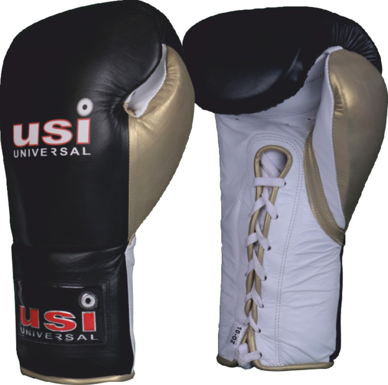 usi Boxing Gloves , Boxing Gloves For Men , CONTEST GLOVES-609A_10OZ_BLK Boxing Gloves(Black, White, Gold)
