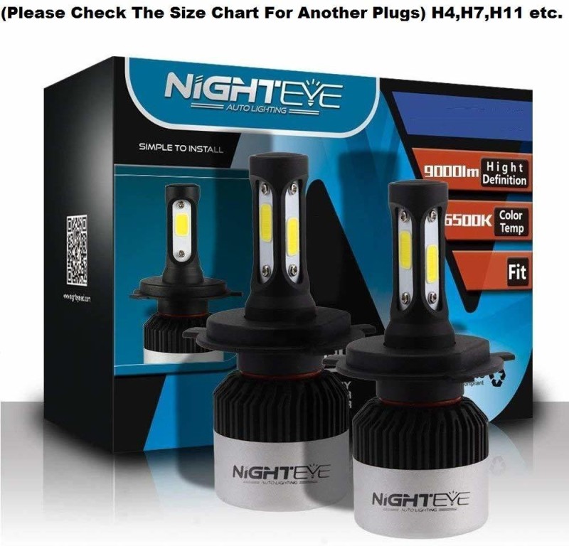 NightEye a3151H4 Headlight Car, Motorbike LED (12 V, 72 W)(Universal For Car, Universal For Bike, Pack of 2)