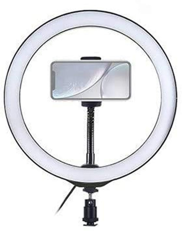 Wanzhow 26cm Ring Lamp Big Photography Ring light with Stand Dimmable LED USB Selfie Ring Light For Youtube Live || Self Portrait Shooting || Musically || Makeup || Product Photography || Video Shooting || Photo-Shoot || Blog's & Many More Compatible with Camera, Android and iOS Devices LIGHTWEIGHT
