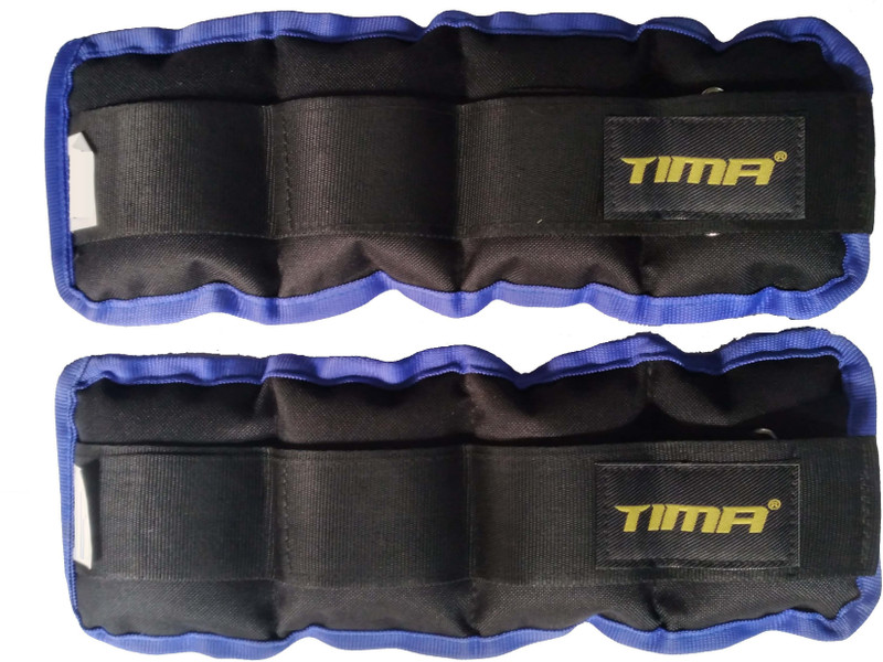 TIMA Adjustable Ankle/Wrist Weights (500 Grams x 2) Total 1 kg Home Gym Weight Bands Black Ankle Weight, Ankle & Wrist Weight(0.5 kg)