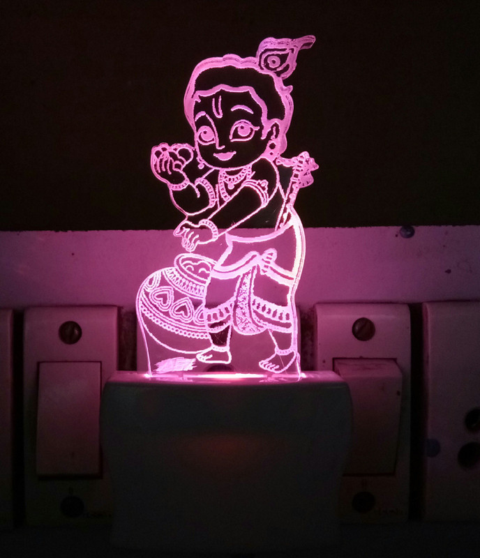 UKANI BAL GOPAL KRISHNA Night Lamp(10 cm, Multicolor)