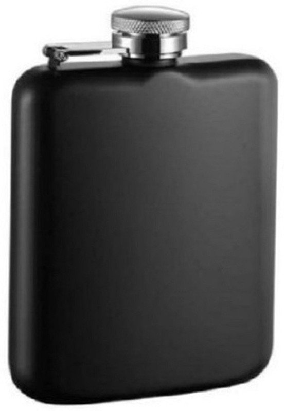 Protos India.Net Stainless Steel Black Matt Pocket Hip Bottle Flask Stainless Steel Hip Flask(207 ml)