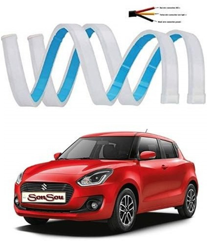 SONSOU daytime running light with flowing indicator Headlight Car LED for Suzuki (12 V, 12 W)(Swift, Pack of 2)