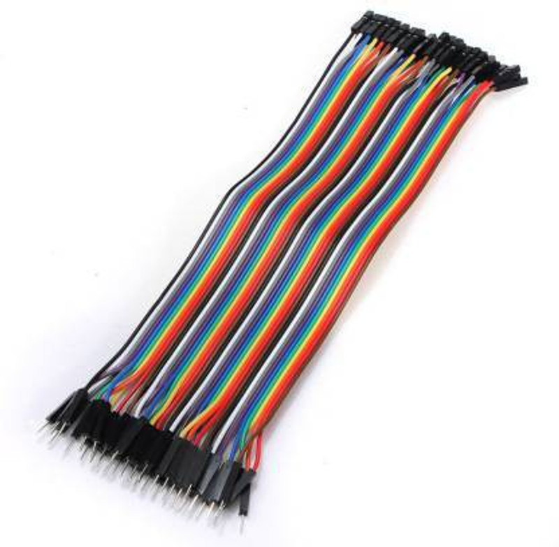 gobagee Male To Female Jumper Wire Bundle 20cm (40pcs) (Multicolor) Electronic Components Electronic Hobby Kit