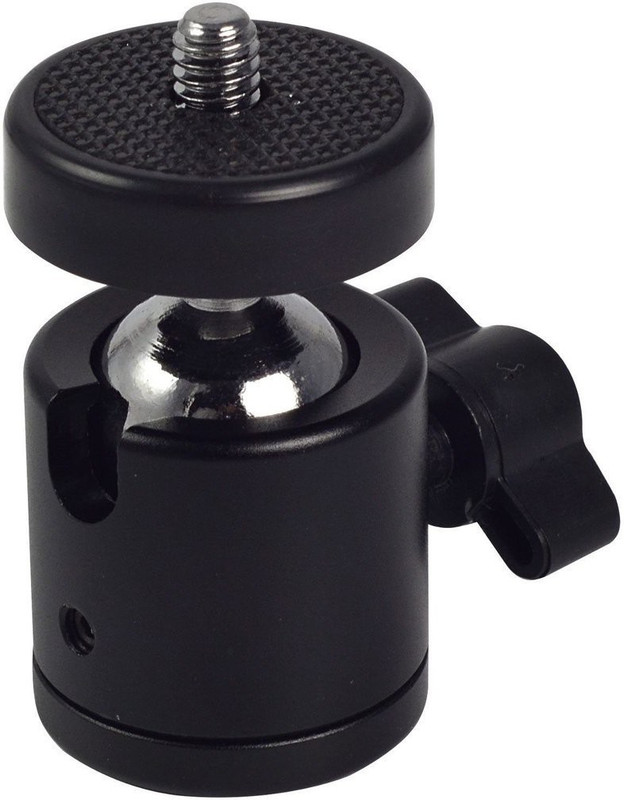 IMMUTABLE 64 RT-PRO- Ring light metal head Screw Tripod Ball Head Bracket Holder Mount Ballhead Tripod Ball Head(Black, Supports Up to 1000 g)