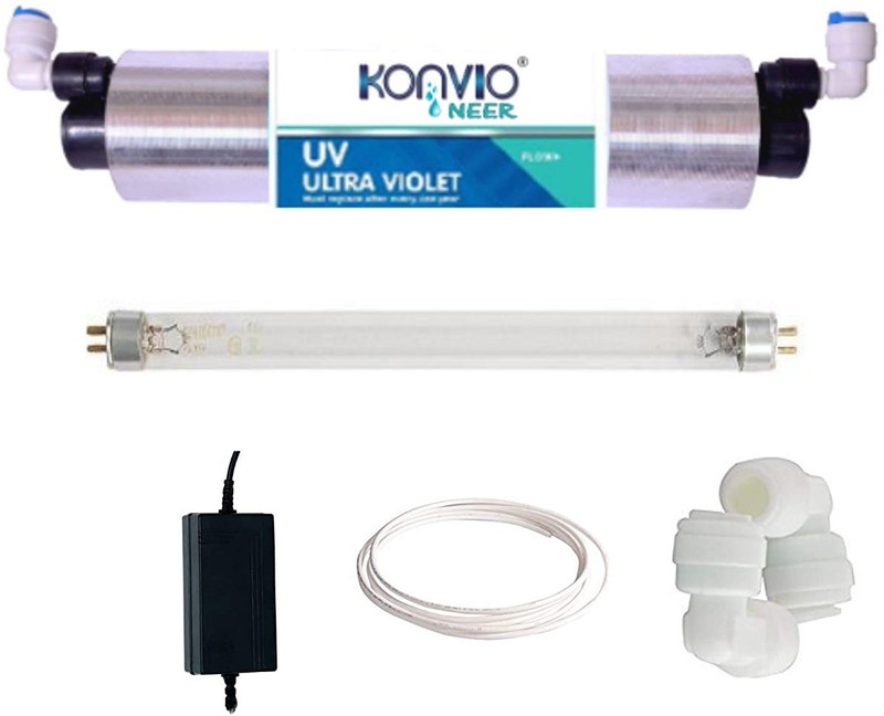 KONVIO 8" Inch UV Complete Kit Spare for All RO Water Purifier | Ultra Violet Kit Solid Filter Cartridge(5, Pack of 5)