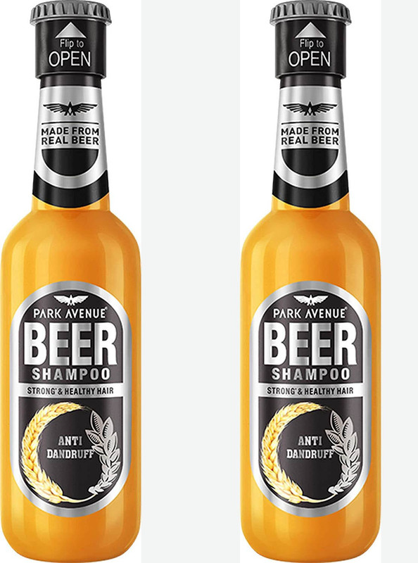 PARK AVENUE ANTI DANDRUFF Beer shampoo 180ml - For Men Pack of 2(360 ml)