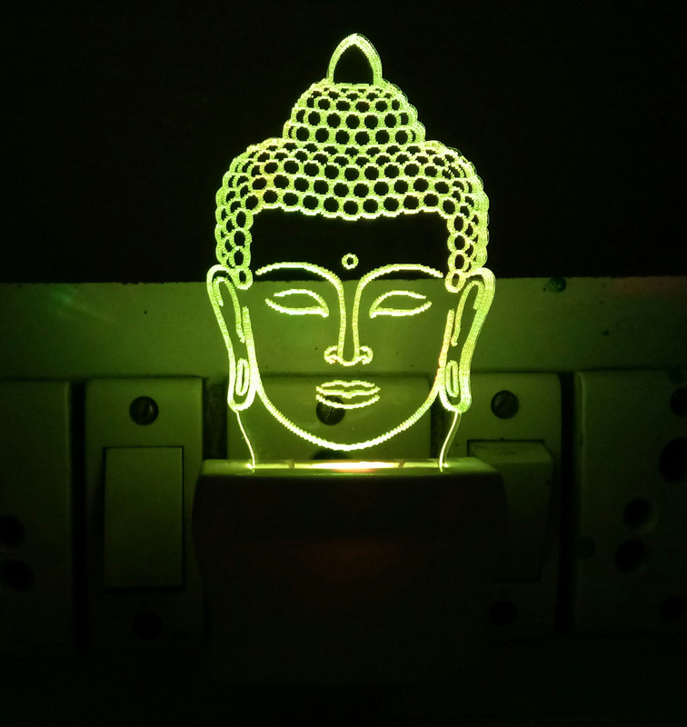 UKANI GOD GAUTAMA BUDDHA LATEST DESIGN Night Lamp(10 cm, Multicolor)
