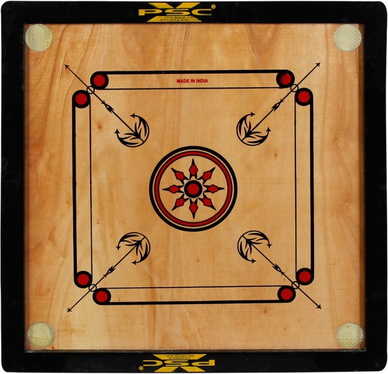 Shanti Enterprises CARROM 20 INCH MATTE FINISH CLUB CARROM BOARD WITH CRYSTAL COINS ,STRIKER & POWDER 50.8 cm Carrom Board(Multicolor)