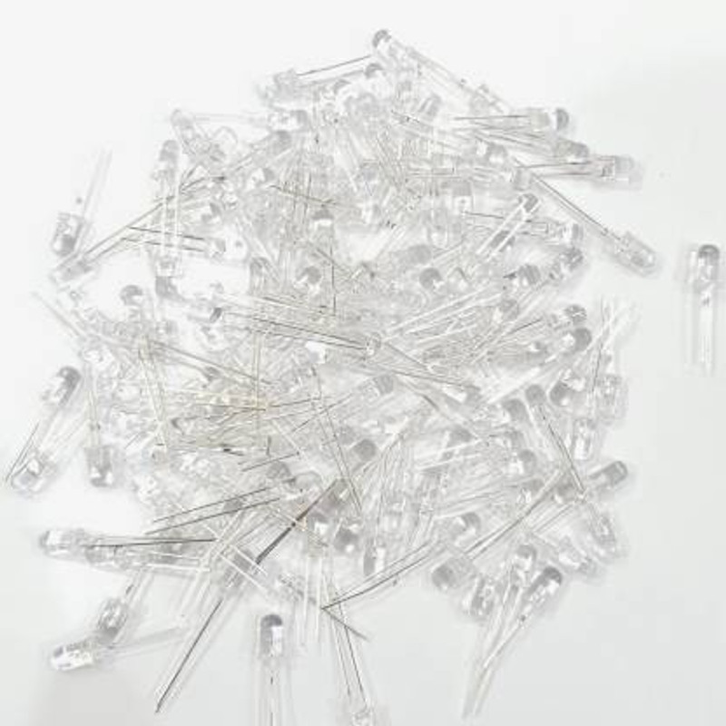 gobagee 5mm Ultra Bright cool White color Clear Transparent LED Set Of 100 pcs Light Electronic Hobby Kit