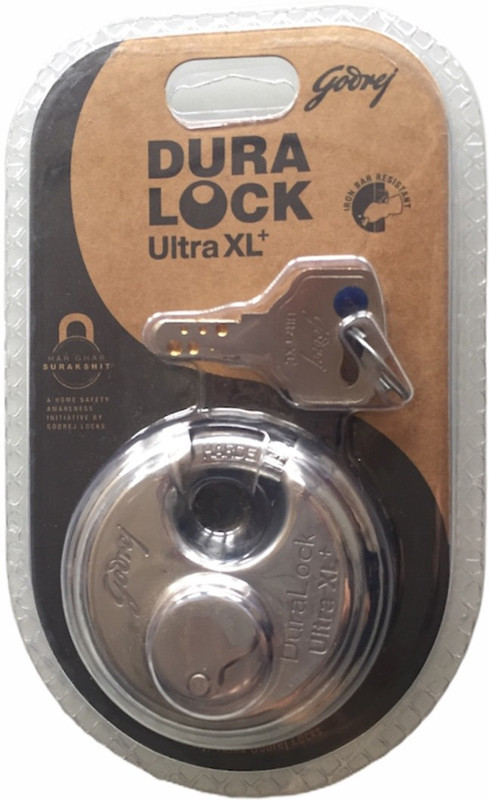 Godrej Dura Lock Ultra XL+ (70mm) Padlock(Silver)