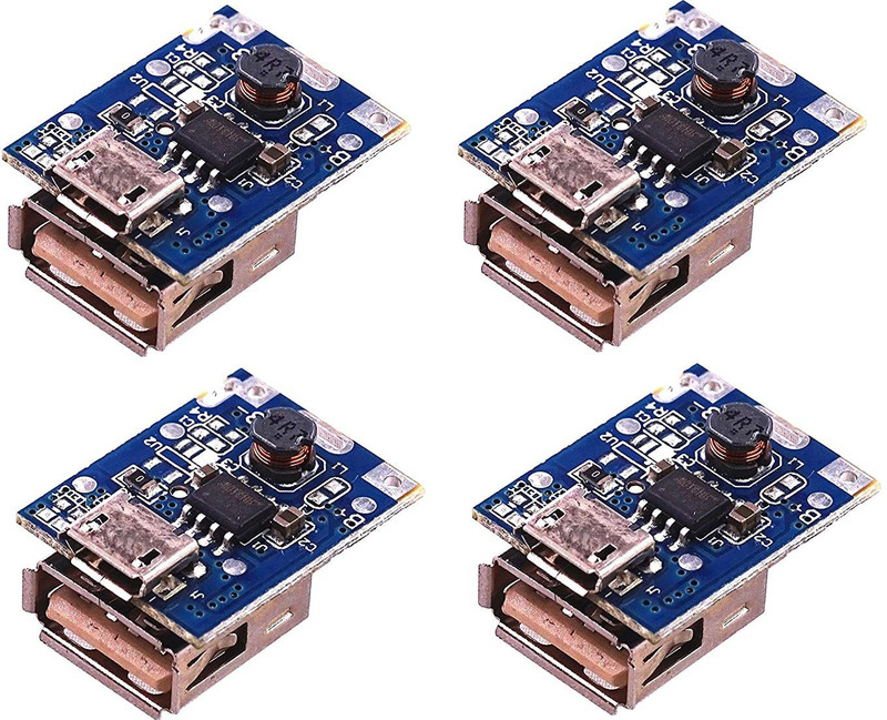 INVENTO 4pcs 5V Step-Up Power Module Lithium ion Battery Charging Board Boost Converter Usb For DIY Power Bank circuit Charger Automotive Electronic Hobby Kit