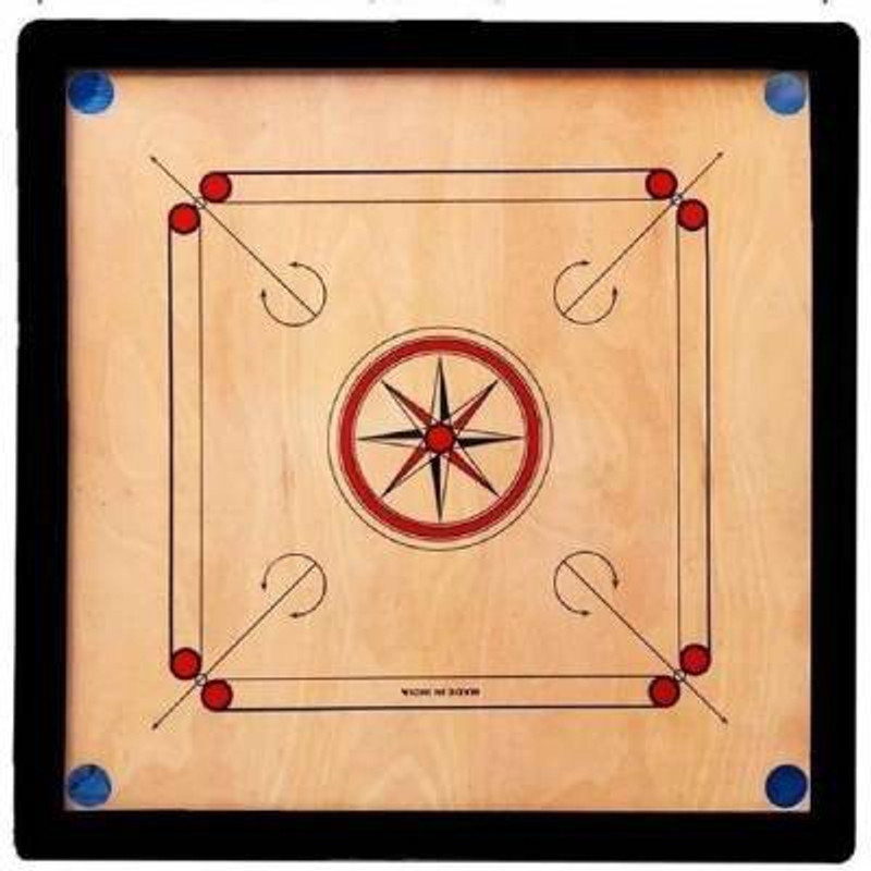 neetu sports Gloss Finish Medium size Carrom Board 26 INCH (Multicolor) wIth Coins 66.04 cm Carrom Board(Multicolor)