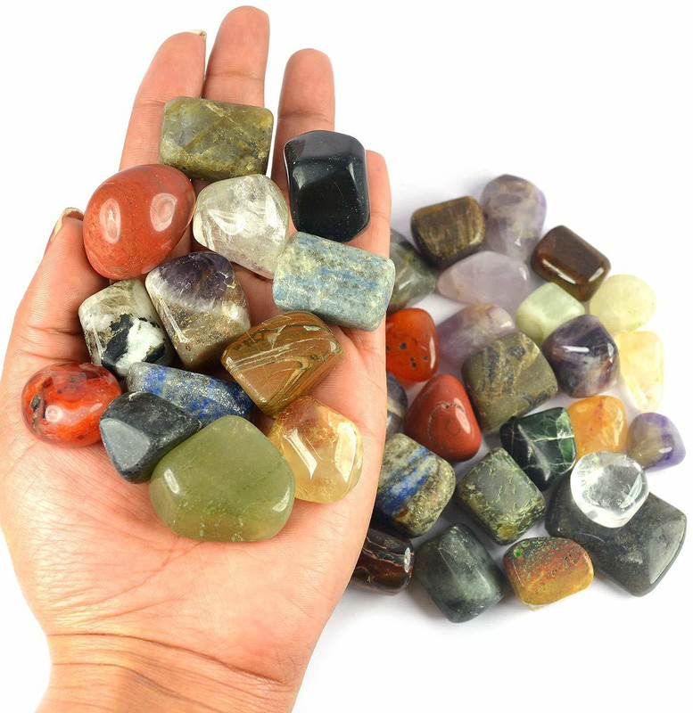 ActrovaX Energised Healing Crystal Bag for Prosperity Vastu Feng Shui Carved Asymmetrical Crystal Stone(Multicolor 12 Pieces)