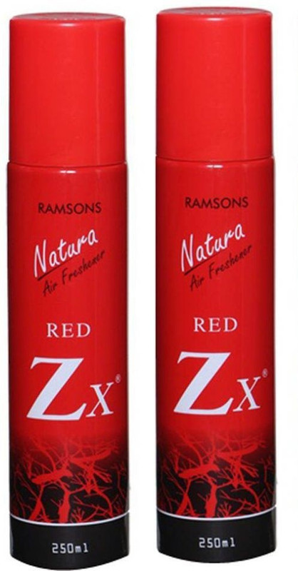 RAMSONS Red Zx Car Freshener Spray Red ZX Air Freshener 250 l each, (Pack of 2)(2 x 250 ml)