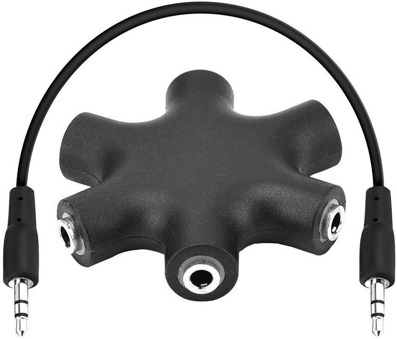 Finaux Black Black 3.5mm 5 Way Phone Converter Phone Converter(Android, iOS)