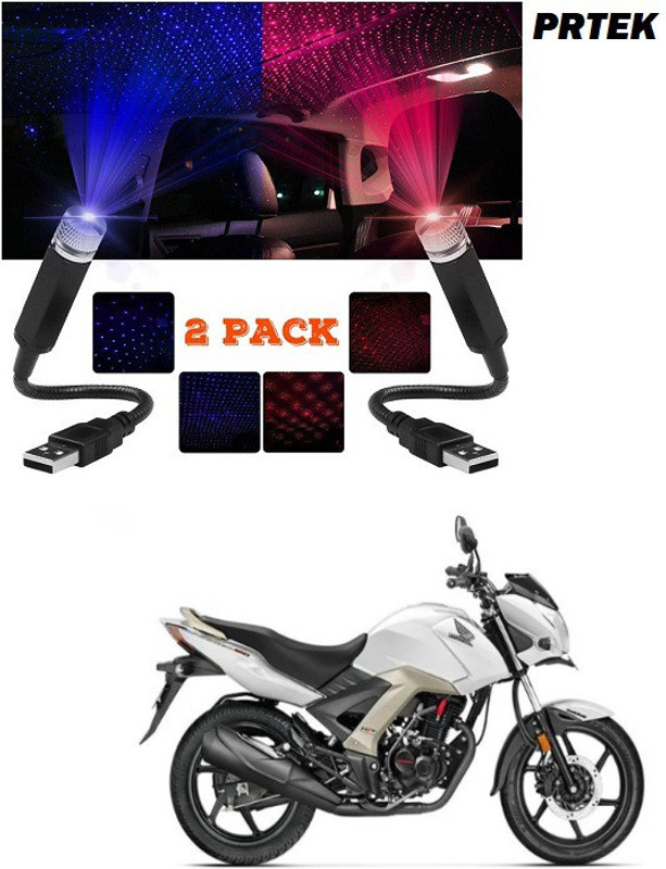 PRTEK Usb Laser Light for Car,Multiple Modes Interior Car Star Night Lights,Romantic Decorations Led Roof Star for Ceiling, Bedroom, Party A70 Car Fancy Lights(Red, Blue)