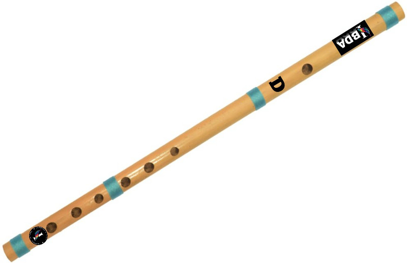 IBDA Flute Natural D Sharp Scale Professional/Beginner Bamboo Bansuri 19 inch (Indian Thread PVC) Sanatized Go Vocal for Local for MUSICIANS Bamboo Flute(48 cm)