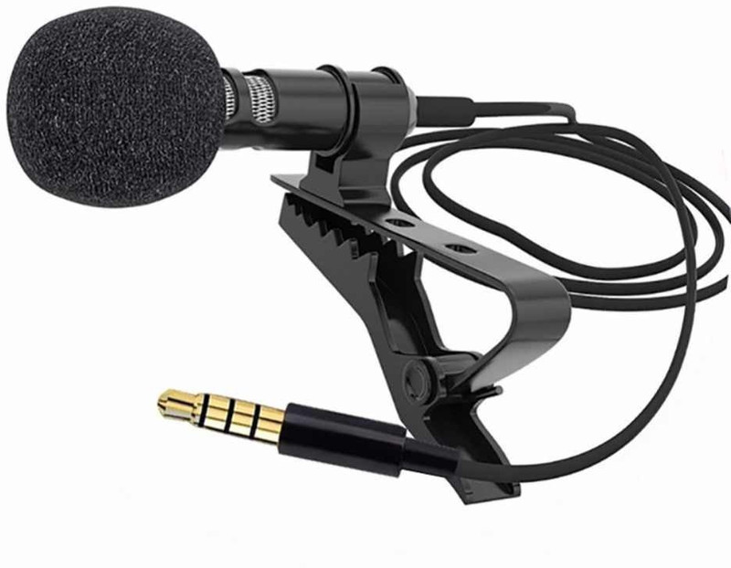 MOOZMOB Collar Mic 3.5mm Clip-on Mini Lapel Lavalier Microphone for ALL MOBILE Device LAVALIERE MICROPHONe(Black)