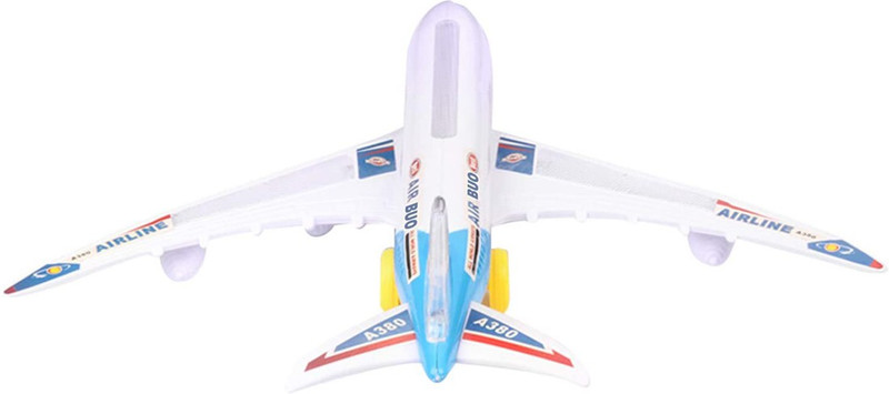 Toyvala Musical AeroPlane Airbus Bump & Go Action Toy with Sound & Light-11(Multicolor)