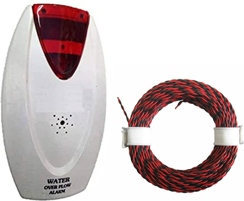 CraftQua Water Overflow Sensor Alarm High Sound Quality + 15mtr Wire (Made in India) Wired Sensor Security System
