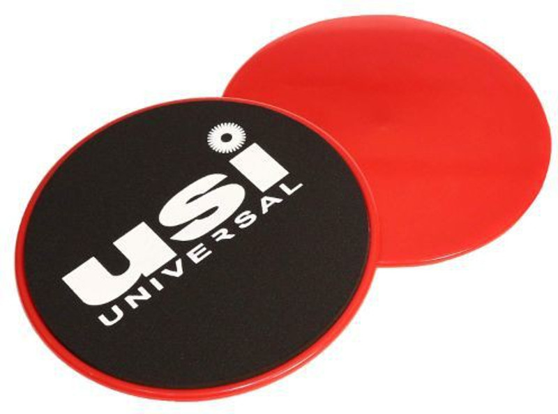 usi Exercise Soft Padded Non Slip Slider (1 pair) Ab Exerciser(Red, Black)