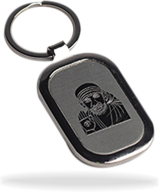 Sai Divya SAIBABA Sai Baba Blue Stainless Steel Key Chains for Car, Home and Bike for Men and Women Key Chain