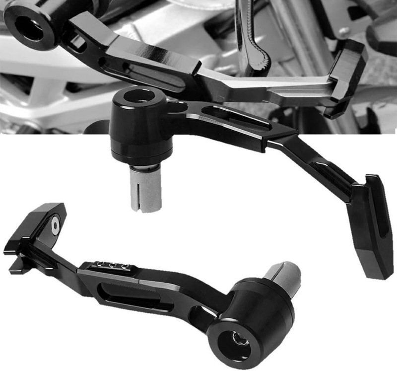 BIKER SHOPPEE MOTORCYCLE ADJUSTABLE BRAKE CLUTCH LEVERS PROTECTOR BRUSH MOTORCYCLE PROGUARD SYSTEM GUARD CNC LEVER PROTECTOR GUARD BLACK Handlebar Hand Guard(Universal For Bike)