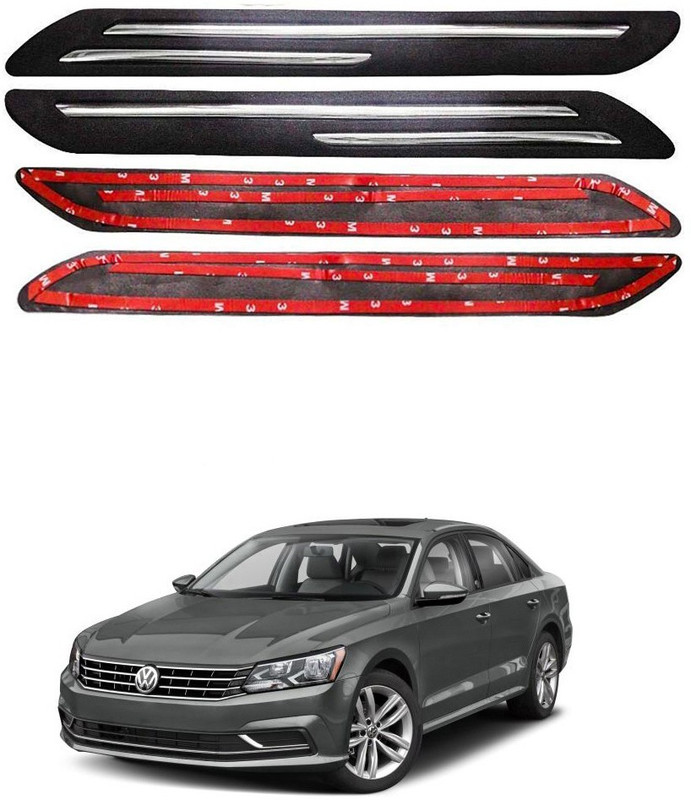Oshotto Plastic Car Bumper Guard(Black, Pack of 4, Volkswagen, Passat)
