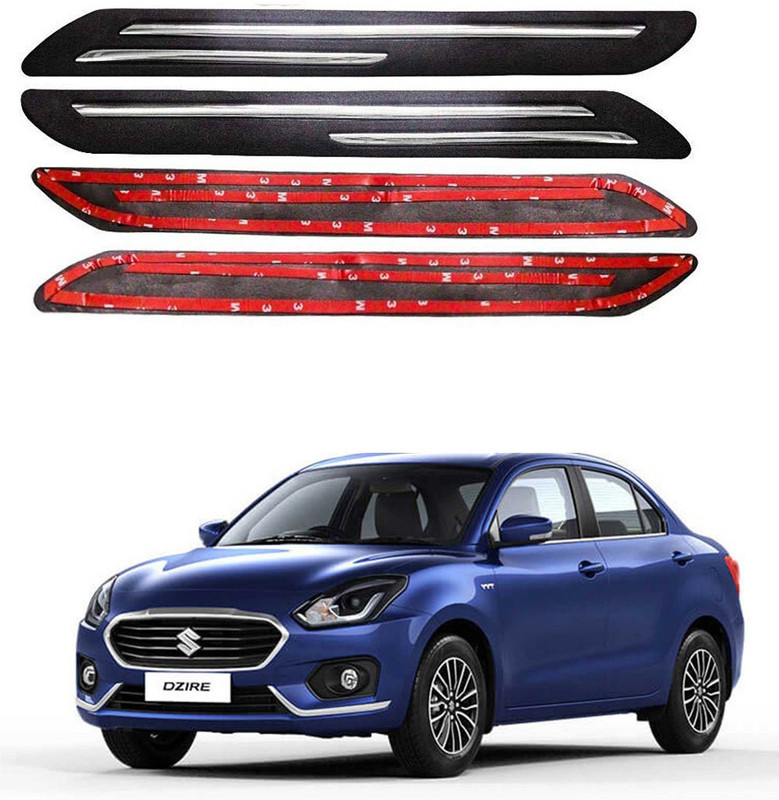 Oshotto Plastic Car Bumper Guard(Black, Pack of 4, Maruti, New Dzire)