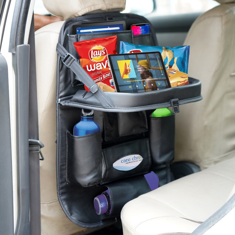 akhilesh PU Leather Car Back Seat Organizer Multipoket Storage Bag & Bin (10 L) (Color --- Black) Car Multi Pocket(10 L)