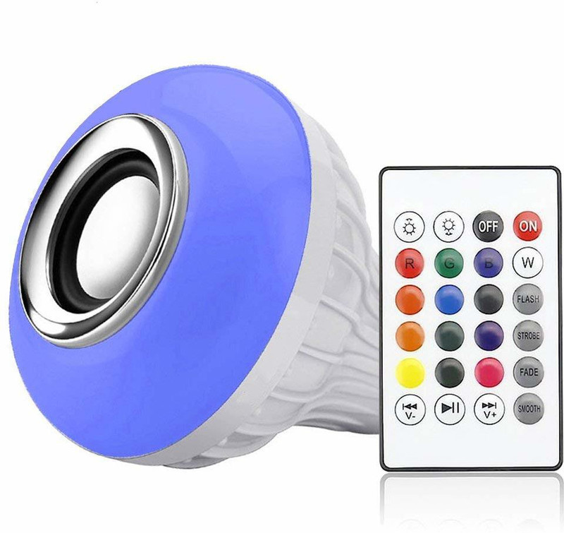 UPROKT speaker Bulb Smart Multi Color Changing RBG Led Music Light Bulb Bluetooth Music Bulb Led For Party Home Decoration And Night Light WIth 7W RBG LED and 5 W bluetooth Sterio Speaker For Home Party Decoration, Birthday Celibration Night Light Smart Bulb Smart Bulb