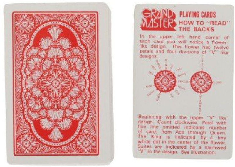 R.s.Magic Tricks Grand master spy marked magic playing cards Magic ( Red color)(Red)