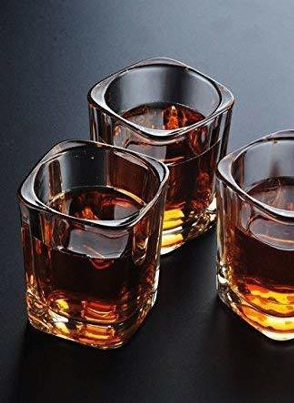 Massive Reckon (Pack of 8) Heavy Base Clear Shot Glass, Great for Whisky Brandy Vodka and Tequila Shot Set of 8 Capacity: 35 ml Glass Set Shot Glass(35 ml, Glass, Clear)