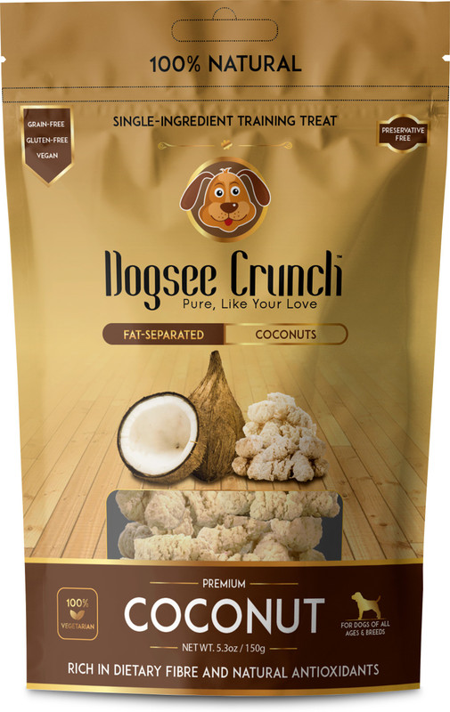 Dogsee Chew Crunch Coconut|100% Natural|Freeze Dried|Single Ingredient-750gm(150*3) Coconut Dog Treat(450 g, Pack of 3)