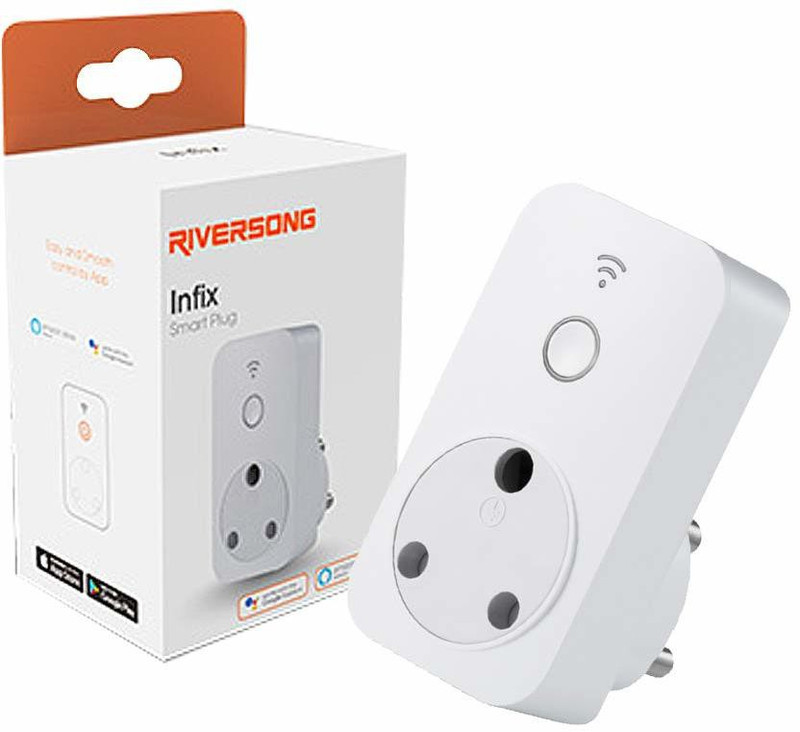 Riversong Infix Smart Plug for Home Appliances - Control Appliances from Wi-Fi, Alexa and Google Home Assistant Smart Plug(White)