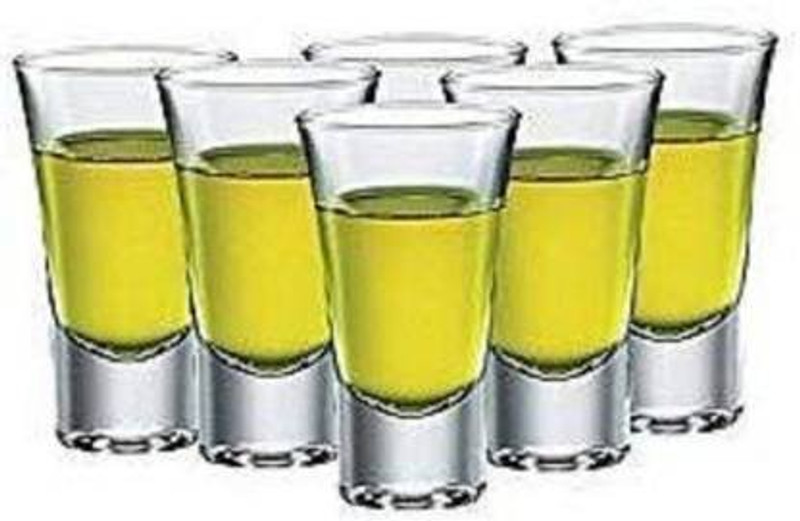 mahakal (Pack of 12) Stylish & Designer Short Glass With Heavy & Strong Wall Glass Set Glass Set Shot Glass(42 ml, Glass, Clear)
