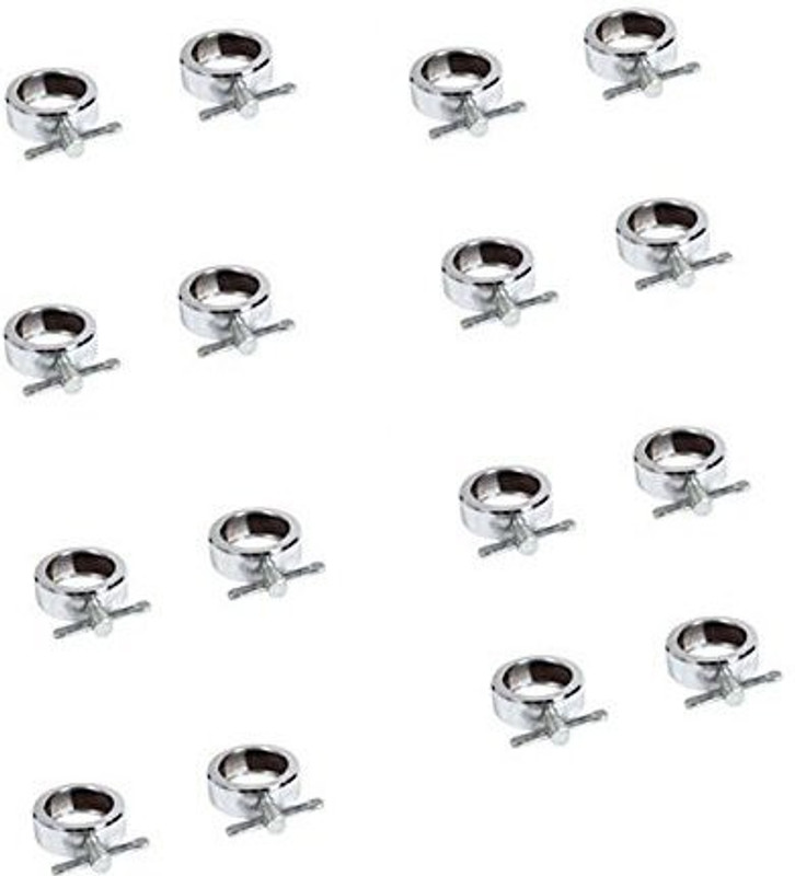KORBAX Gym Rod Locks , Steel Lock For Gym Rod , Rod Lock Set Of 16 Silver Bar Lock(3 kg)