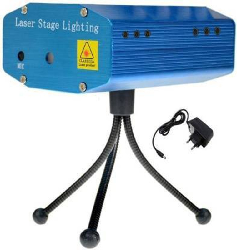 SROPX Multi Pattern Sound Activated Laser Mini Disco Light Projector Stage Lighting(631 nm, Green)