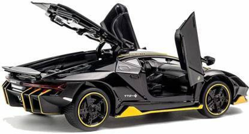 Dherik Tradworld 1: 32 Metal Alloy Lamborghini Centenario LP 770-4 Model Alloy Sports Car Diecast Model Sound and Light Pull Back Cars Toys(Black, Pack of: 1)