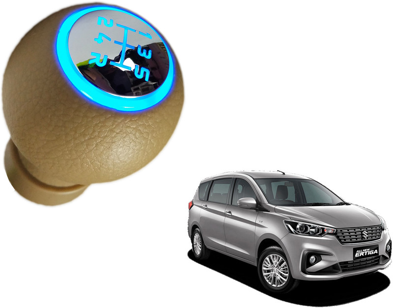 WolkomHome Led Gear Knob Shift with Blue Light Manual Transmission Gear Shifting Knob Beige For Maruti Suzuki Ertiga 2019 Car Gear Lever(Brown)