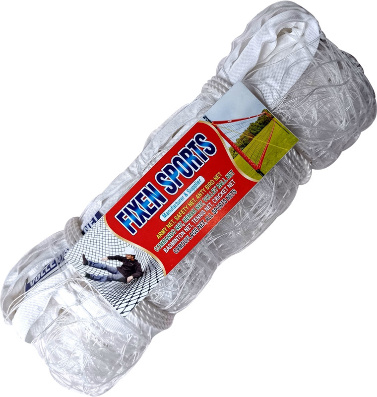 Dinetic Volleyball Net Hdpe Naylon Saiz 33x3.5 4 Said Tape 2 Said Dori Double Twin Bunai Volleyball Net(White)