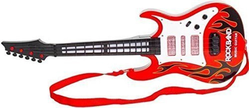 Anushka Toys My First Musical Rock n Roll Guitar with Rhythm, Music and Flashing lights kids(Multicolor)