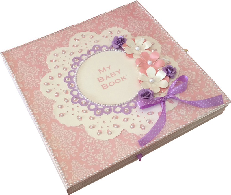 Crack of Dawn Crafts Baby Scrapbook Record Book/ Gift- 18 topics Keepsake(Pink and Lavender) Crack of Dawn Crafts Baby Scrapbook Record Book/ Gift- 18 topics Keepsake(Pink and Lavender)