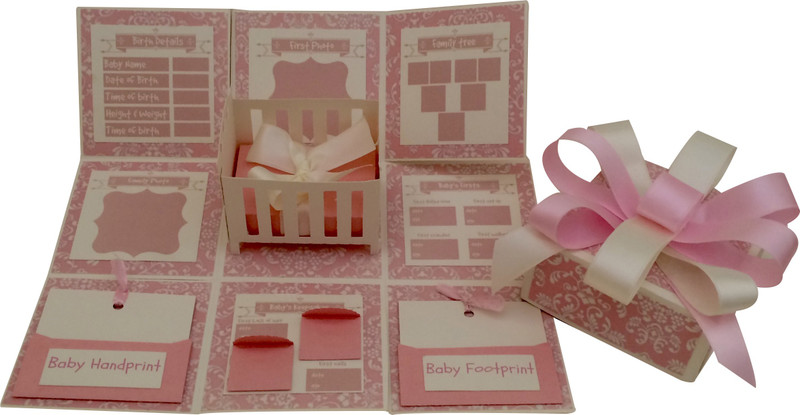 Crack of Dawn Crafts Baby Girl Explosion Box Keepsake(Pink) Crack of Dawn Crafts Baby Girl Explosion Box Keepsake(Pink)