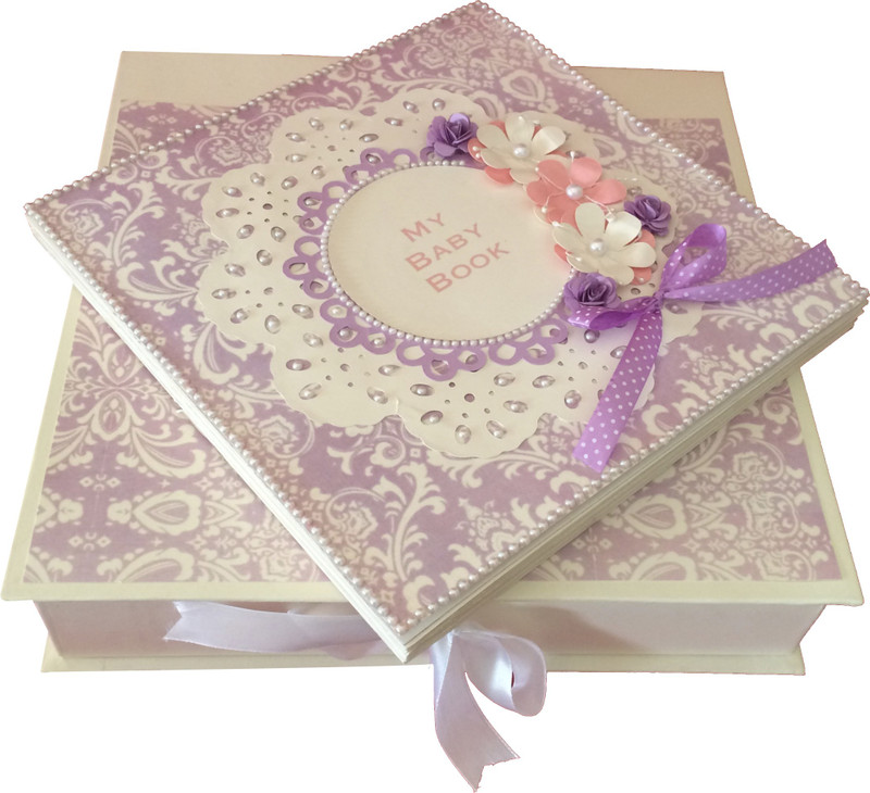 Crack of Dawn Crafts Baby Scrapbook Record Book/ Gift- 10 topics Keepsake(Pink and Lavender) Crack of Dawn Crafts Baby Scrapbook Record Book/ Gift- 10 topics Keepsake(Pink and Lavender)