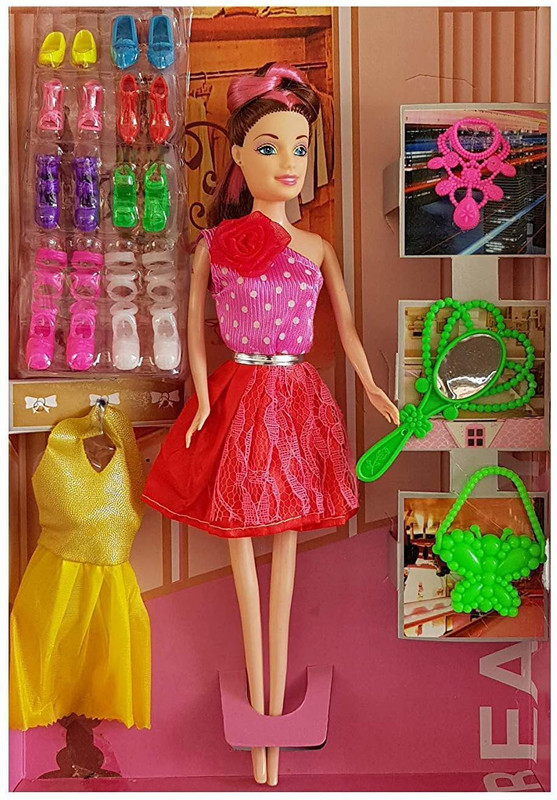 Kmc kidoz Way Doll Designer Shoes Playing Set (Birthday Gift for Girl)(Multicolor)